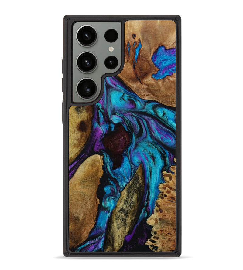 Galaxy S23 Ultra Wood+Resin Phone Case - Jeri (Mosaic, 648154)