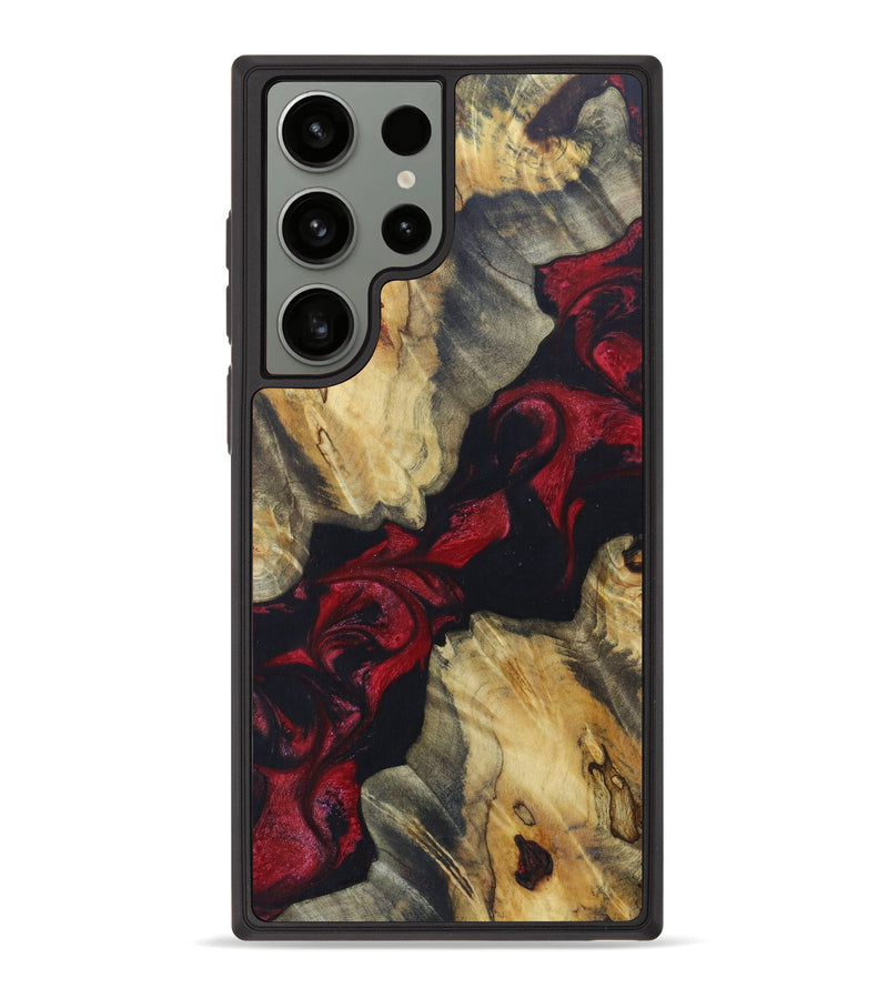 Galaxy S23 Ultra Wood+Resin Phone Case - Danilo (Red, 621871)