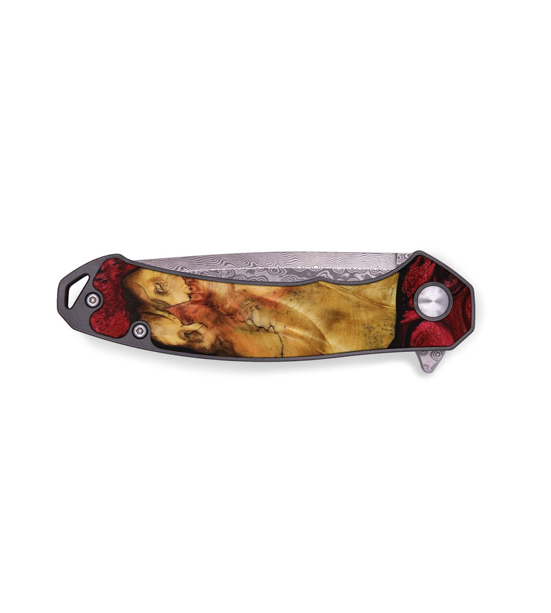 EDC Wood+Resin Pocket Knife - Emilio (Red, 643005)