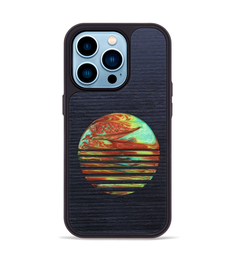 iPhone 14 Pro Wood+Resin Phone Case - Janine (Retro, 634801)