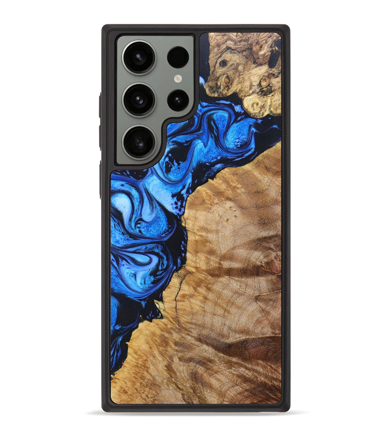 Galaxy S23 Ultra Wood+Resin Phone Case - Jacque (Blue, 628458)