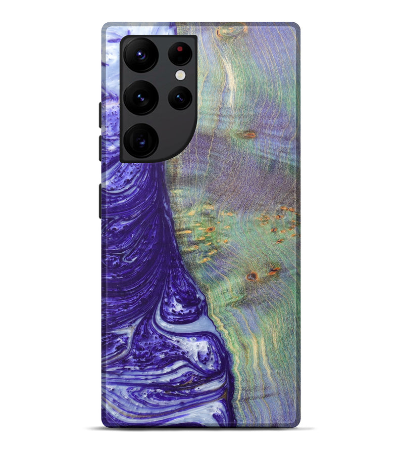 Galaxy S22 Ultra Wood+Resin Live Edge Phone Case - Ron (Purple, 607109)
