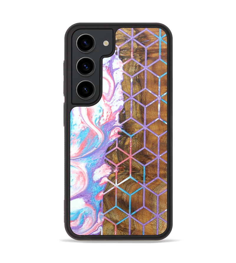 Galaxy S23 Wood+Resin Phone Case - Tamie (Pattern, 628909)