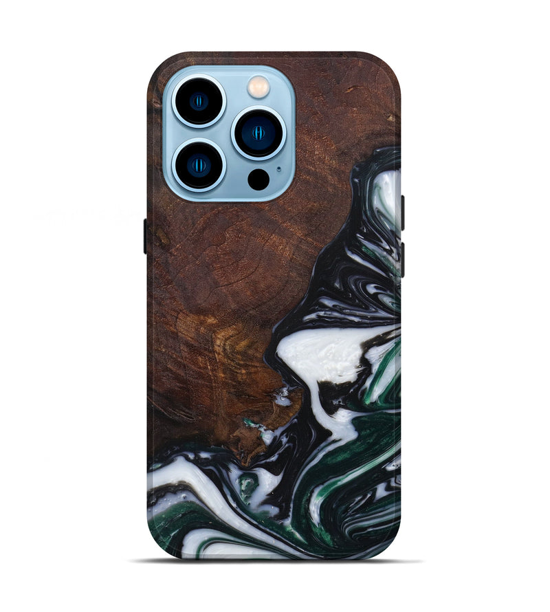 iPhone 14 Pro Wood+Resin Live Edge Phone Case - Mikaila (Artist Pick, 613968)