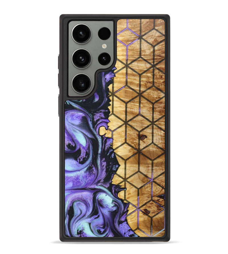 Galaxy S23 Ultra Wood+Resin Phone Case - Polly (Pattern, 631358)