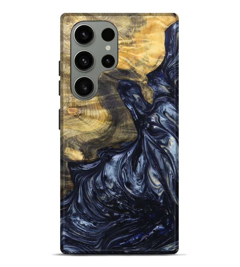 Galaxy S23 Ultra Wood+Resin Live Edge Phone Case - Reese (Blue, 623703)