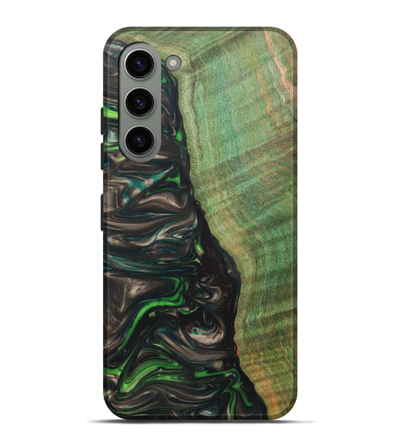 Galaxy S23 Plus Wood+Resin Live Edge Phone Case - Keaton (Green, 623565)