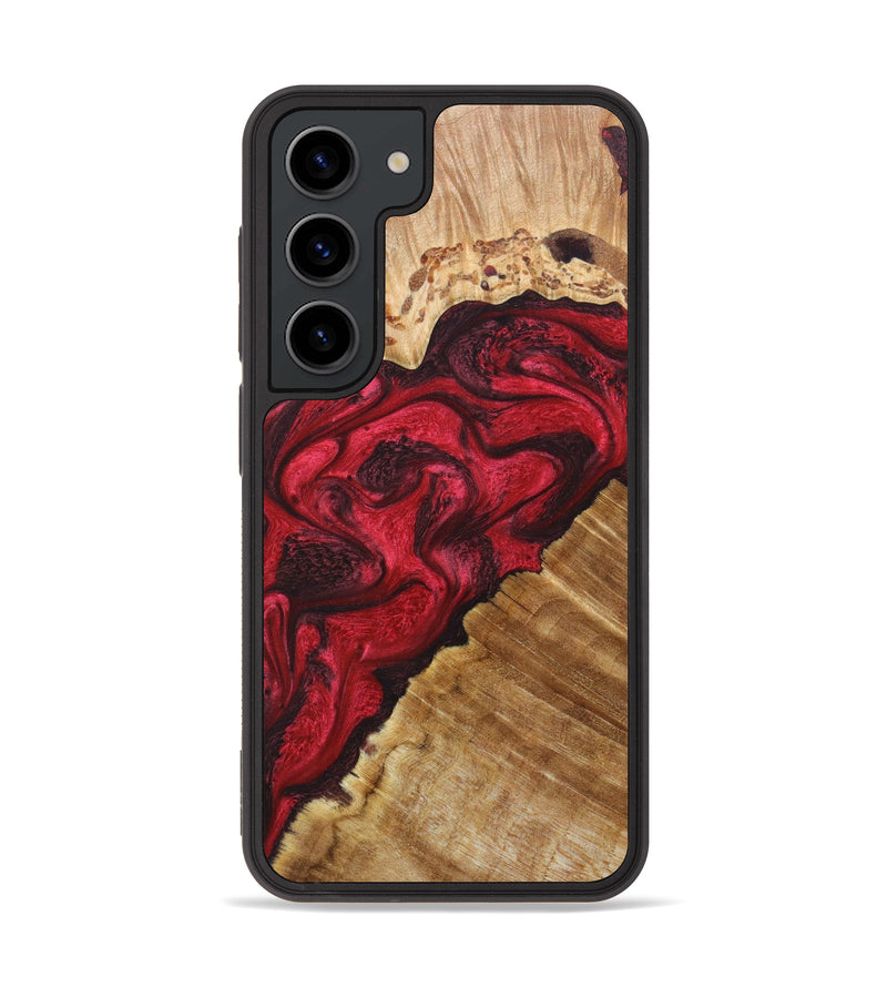 Galaxy S23 Wood+Resin Phone Case - Sade (Red, 638446)