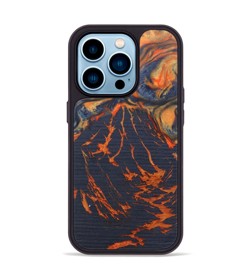 iPhone 14 Pro Wood+Resin Phone Case - Zander (Lava, 627675)