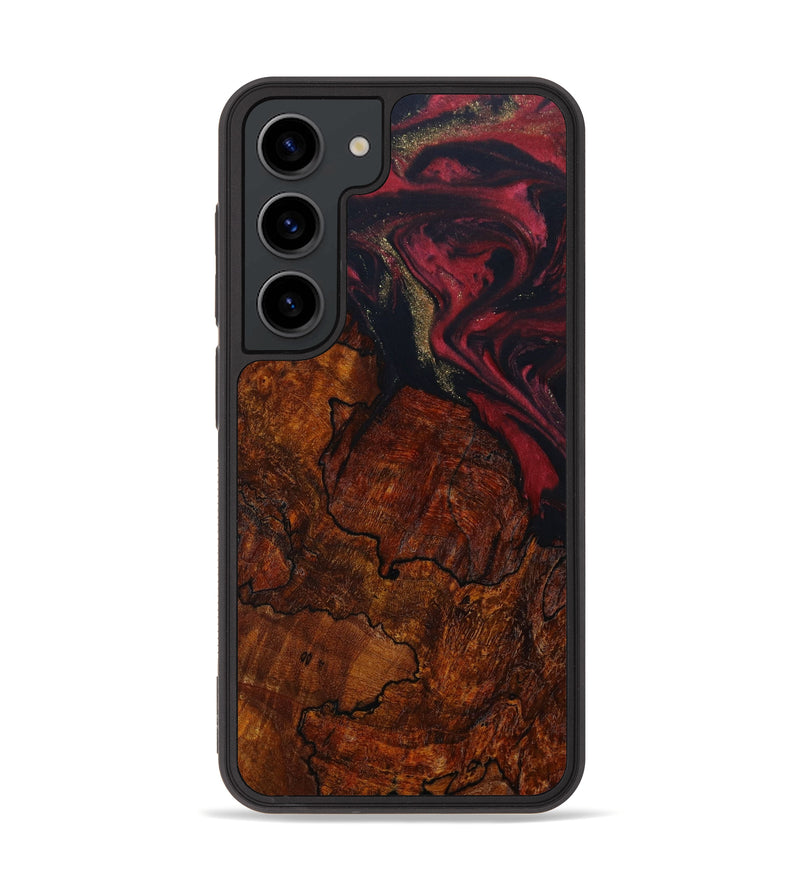 Galaxy S23 Wood+Resin Phone Case - Edward (Red, 647522)