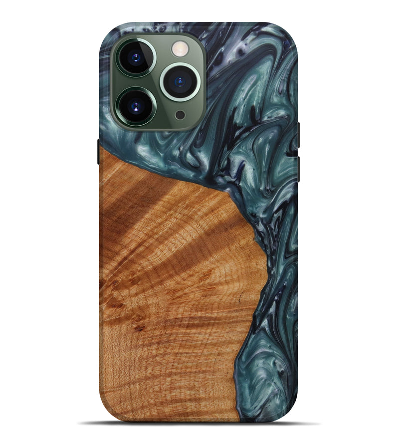 iPhone 13 Pro Max Wood+Resin Live Edge Phone Case - Eleanore (Metallic, 619902)