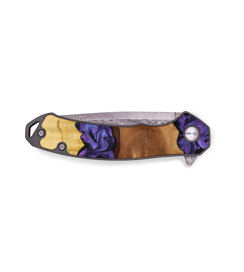 EDC Wood+Resin Pocket Knife - Erma (Purple, 644200)