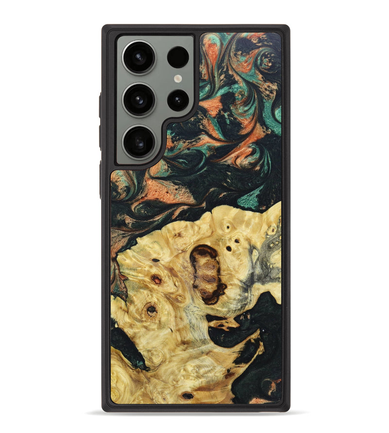 Galaxy S23 Ultra Wood+Resin Phone Case - Tracee (Green, 627275)