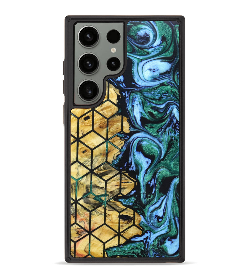 Galaxy S23 Ultra Wood+Resin Phone Case - Raina (Pattern, 628395)