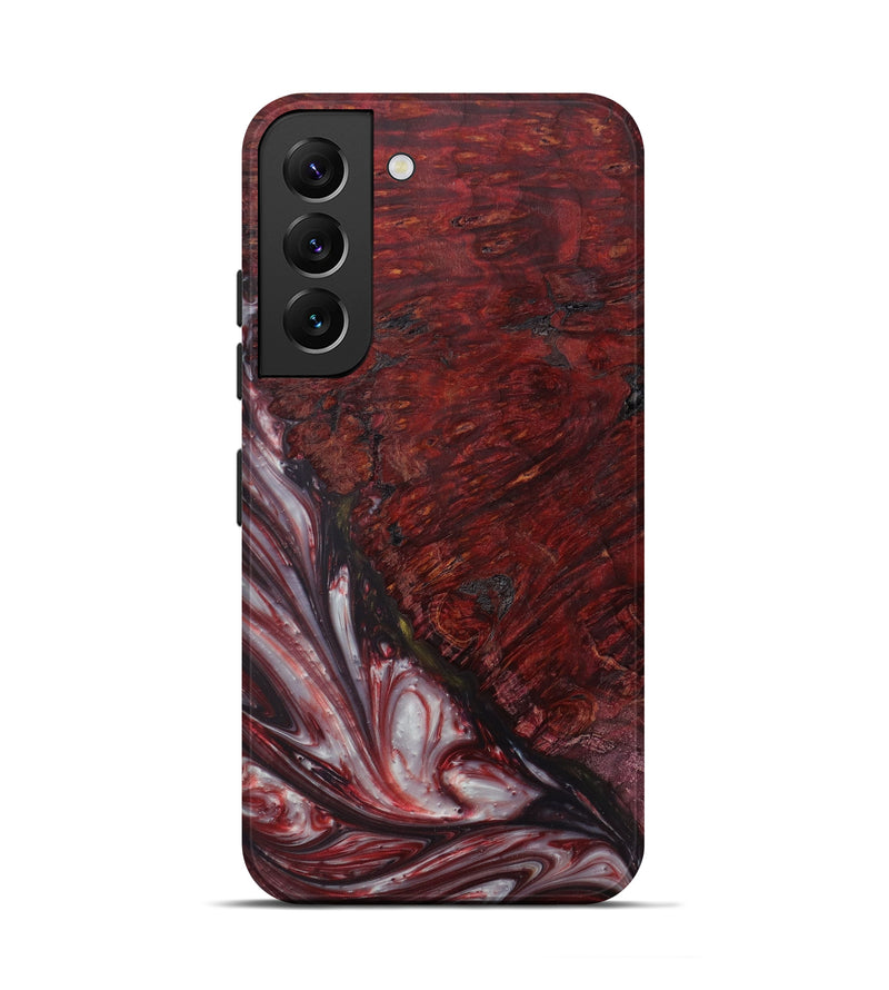 Galaxy S22 Wood+Resin Live Edge Phone Case - Alidia (Dark Red, 604559)