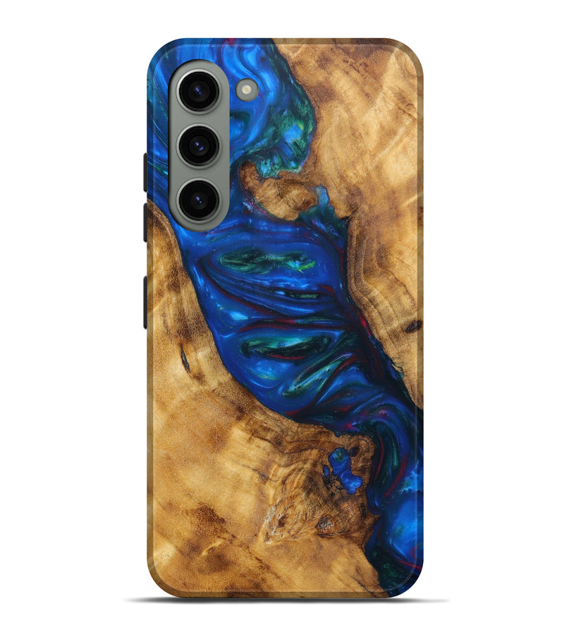 Galaxy S23 Plus Wood+Resin Live Edge Phone Case - Piper (Blue, 626989)