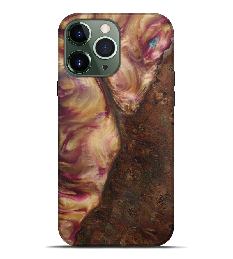 iPhone 13 Pro Max Wood+Resin Live Edge Phone Case - Bernhard (Graffiti, 567928)