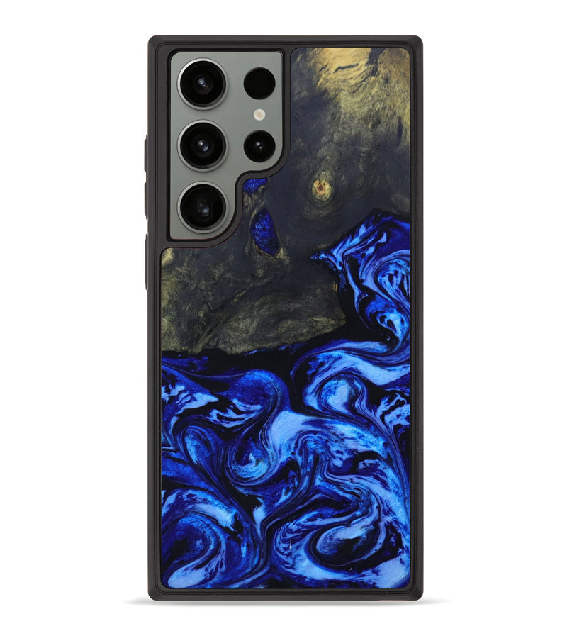 Galaxy S23 Ultra Wood+Resin Phone Case - Delores (Blue, 641623)