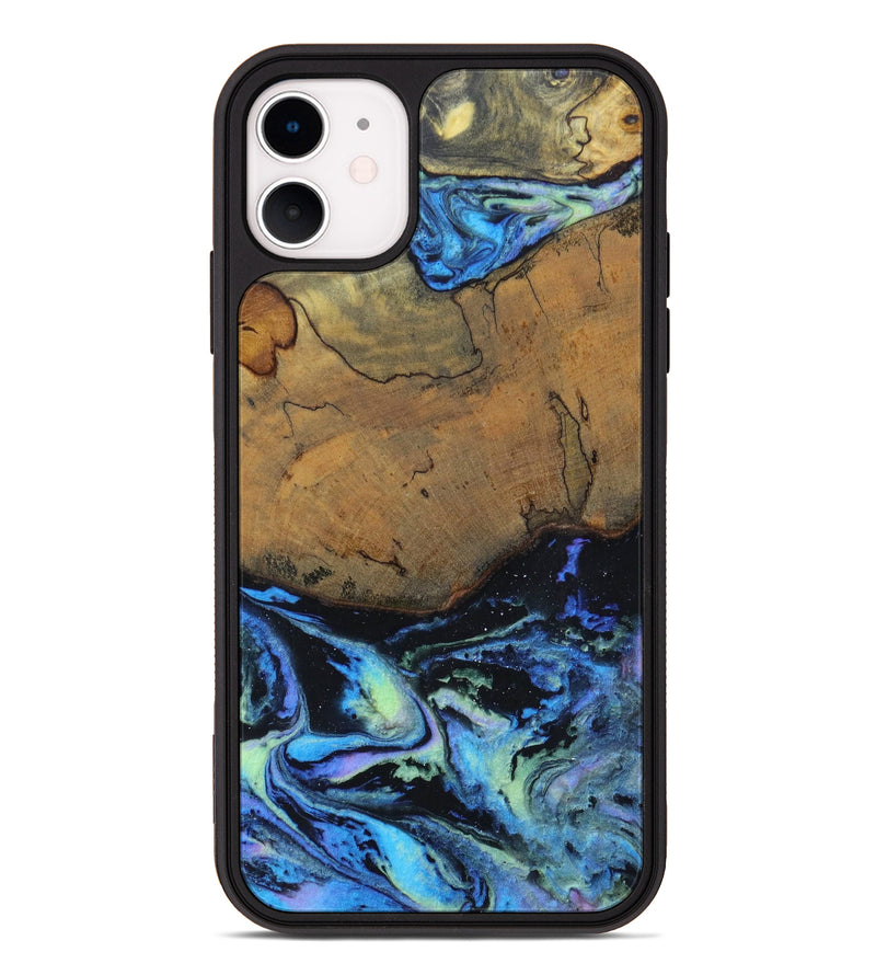 iPhone 11 Wood+Resin Phone Case - Kaleah (Aurora, 617706)