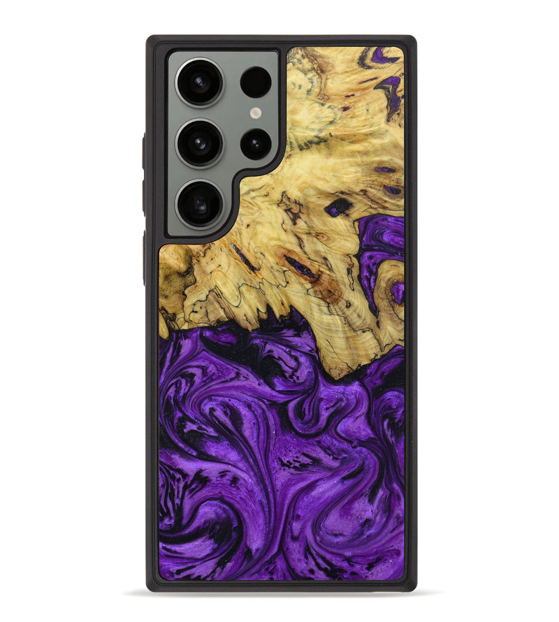 Galaxy S23 Ultra Wood+Resin Phone Case - Jordan (Purple, 643805)