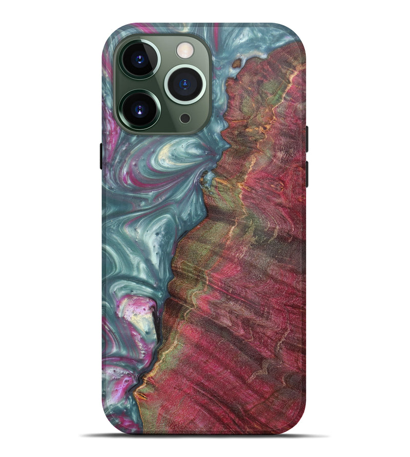 iPhone 13 Pro Max Wood+Resin Live Edge Phone Case - Johan (Artist Pick, 606762)