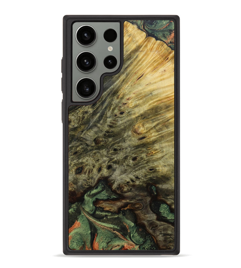 Galaxy S23 Ultra Wood+Resin Phone Case - Thomas (Green, 646157)