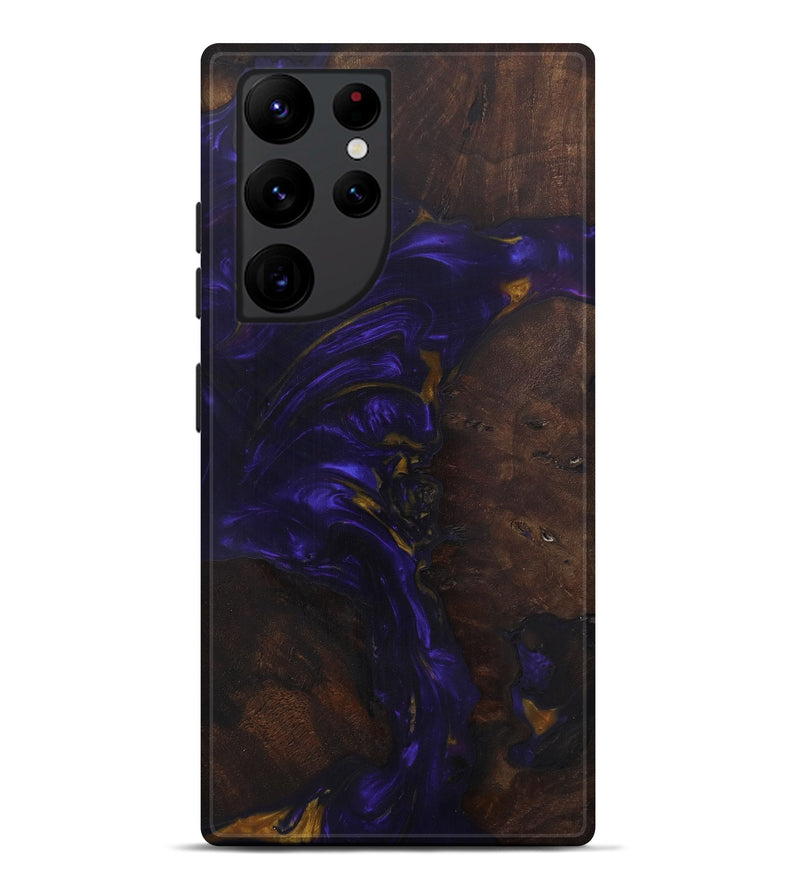Galaxy S22 Ultra Wood+Resin Live Edge Phone Case - Goran (Purple, 573575)