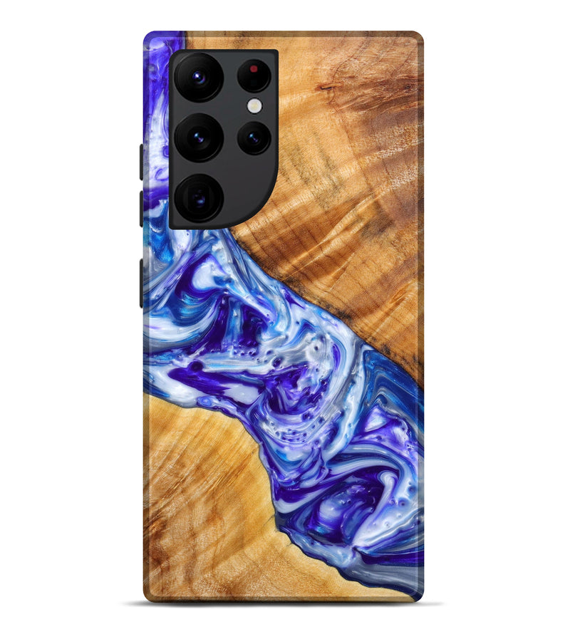 Galaxy S22 Ultra Wood+Resin Live Edge Phone Case - Elena (Purple, 631658)