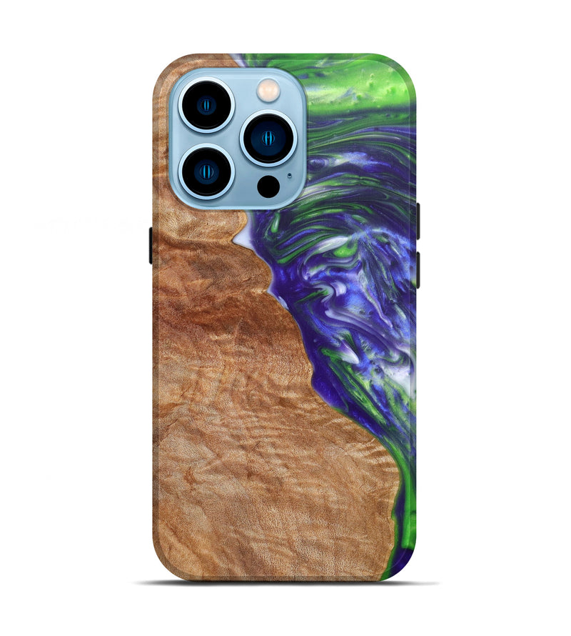 iPhone 14 Pro Wood+Resin Live Edge Phone Case - Wray (Artist Pick, 633261)