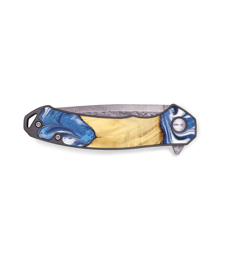 EDC Wood+Resin Pocket Knife - Vera (Blue, 636472)