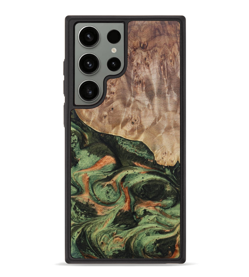 Galaxy S23 Ultra Wood+Resin Phone Case - Duncan (Green, 620792)