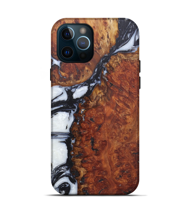 iPhone 12 Pro Wood+Resin Live Edge Phone Case - General (Black & White, 599141)