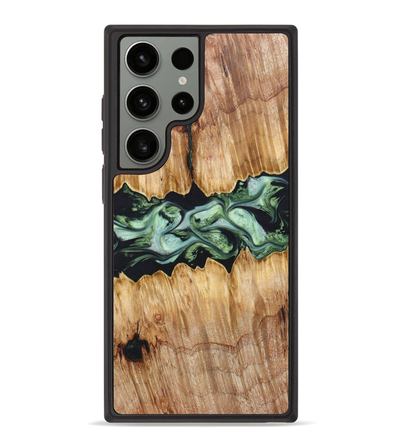Galaxy S23 Ultra Wood+Resin Phone Case - Lyric (Green, 637493)