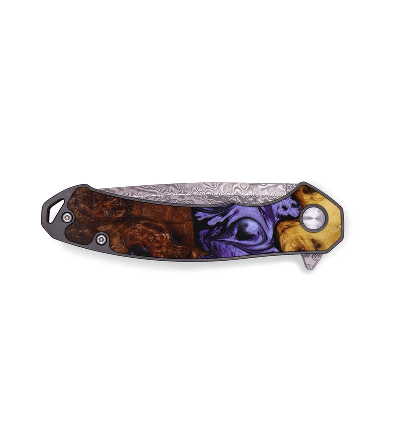 EDC Wood+Resin Pocket Knife - Joanne (Purple, 644199)