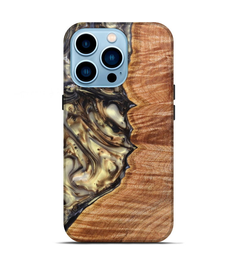 iPhone 14 Pro Wood+Resin Live Edge Phone Case - Camille (Artist Pick, 632221)
