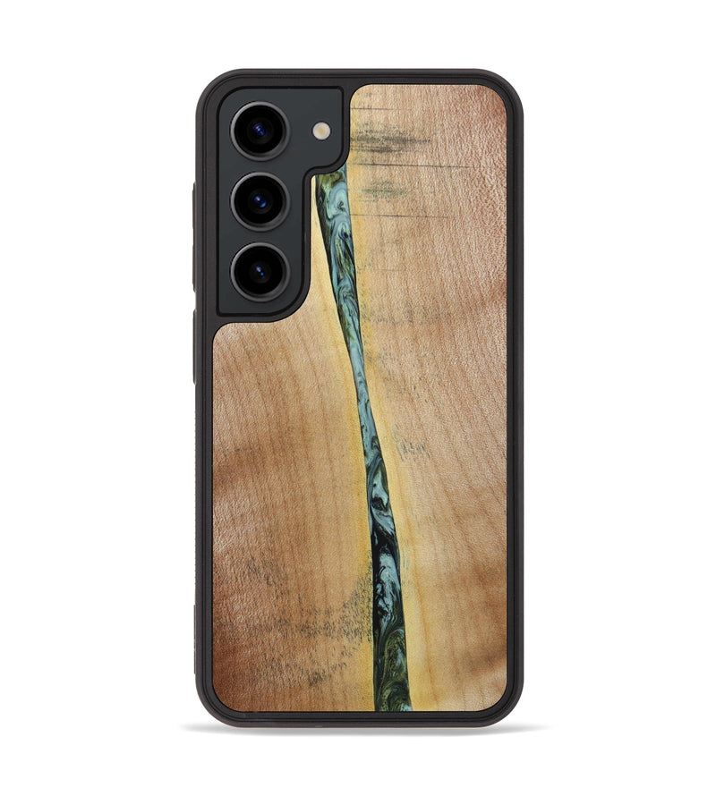 Galaxy S23 Wood+Resin Phone Case - Lewis (Green, 645174)
