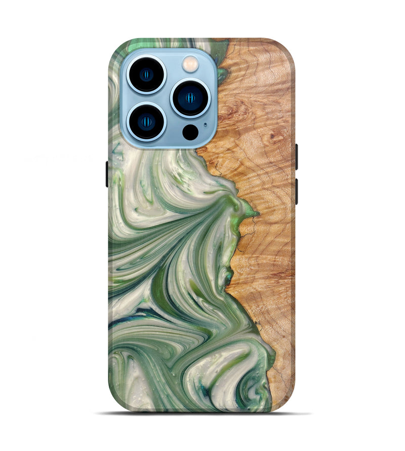 iPhone 14 Pro Wood+Resin Live Edge Phone Case - Stefania (Artist Pick, 606755)