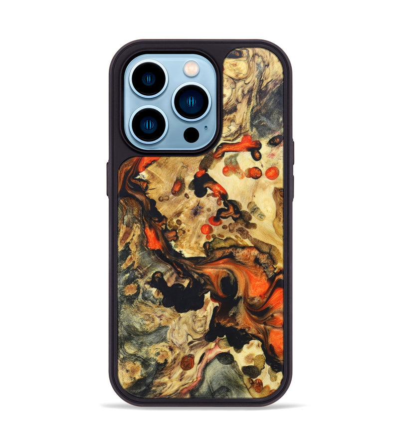 iPhone 14 Pro Wood+Resin Phone Case - Lonnie (Lava, 624914)