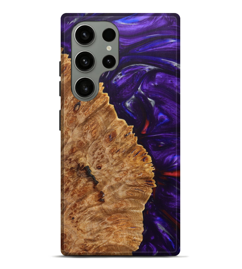 Galaxy S23 Ultra Wood+Resin Live Edge Phone Case - Layan (Purple, 624456)