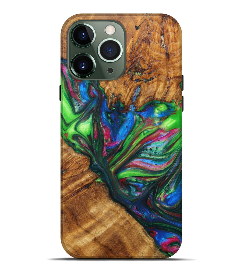 iPhone 13 Pro Max Wood+Resin Live Edge Phone Case - Corinne (Artist Pick, 628520)