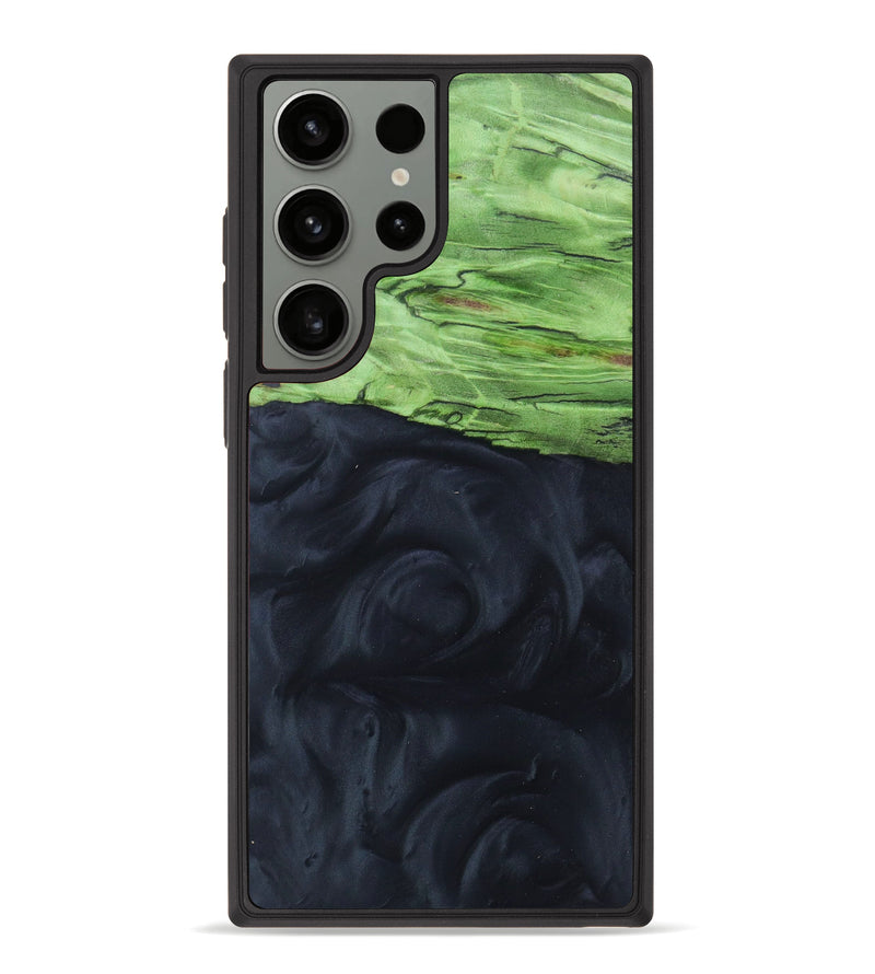 Galaxy S23 Ultra Wood+Resin Phone Case - Rhett (Black & White, 622188)