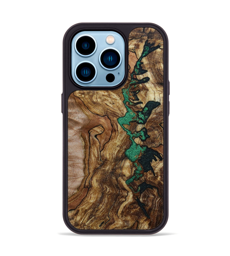 iPhone 14 Pro Wood+Resin Phone Case - Messiah (Pattern, 644752)