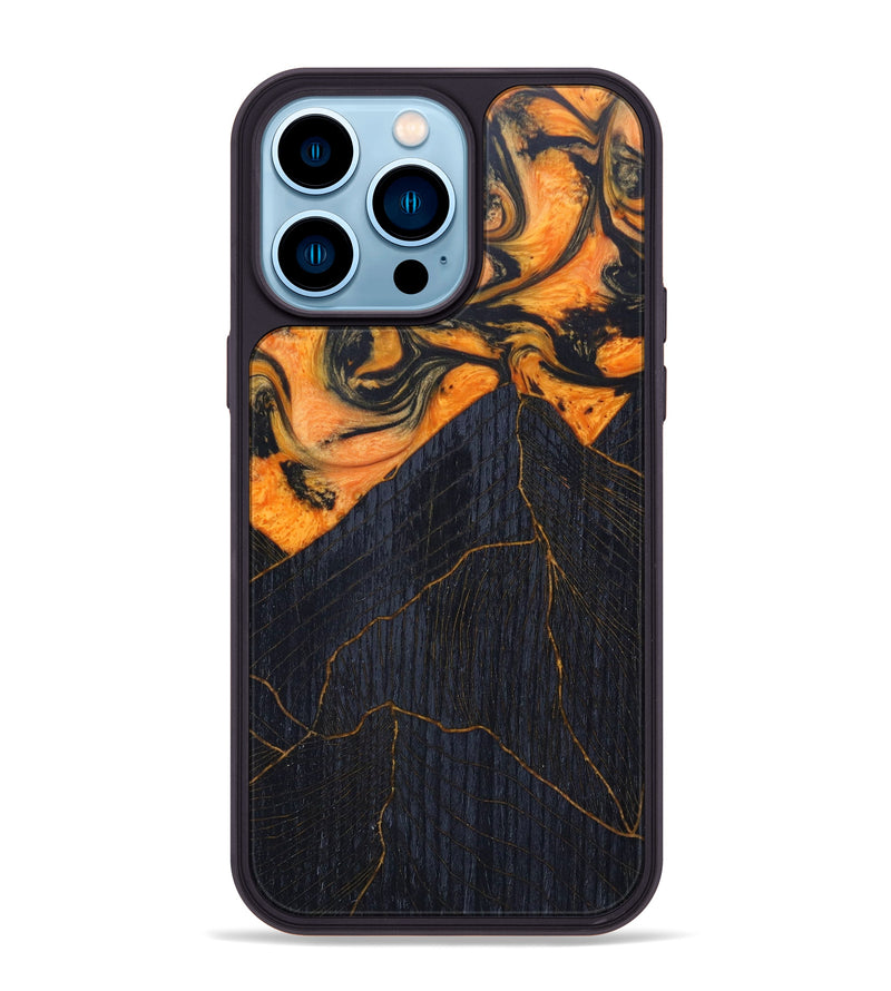 iPhone 14 Pro Max Wood+Resin Phone Case - Kanye (Lava, 624918)