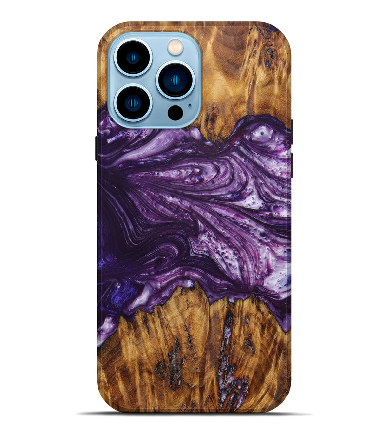 iPhone 14 Pro Max Wood+Resin Live Edge Phone Case - Gina (Artist Pick, 631403)