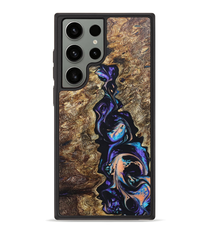 Galaxy S23 Ultra Wood+Resin Phone Case - Aminah (Purple, 629466)
