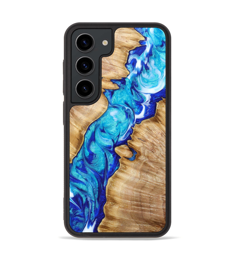 Galaxy S23 Wood+Resin Phone Case - Donte (Blue, 629995)