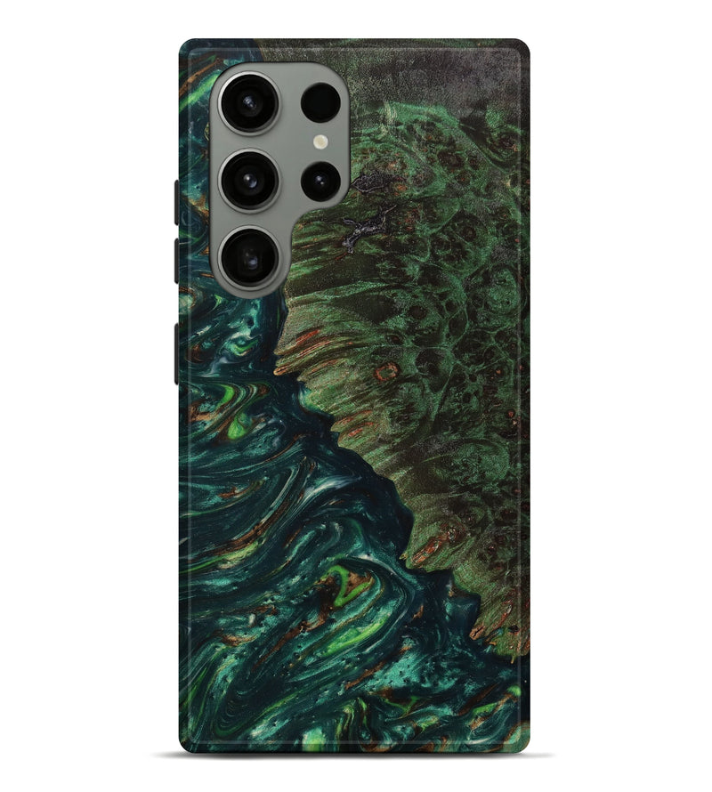 Galaxy S23 Ultra Wood+Resin Live Edge Phone Case - Evans (Green, 633253)
