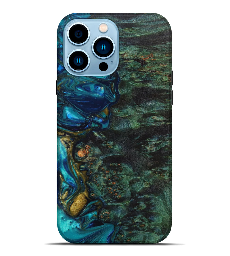 iPhone 14 Pro Max Wood+Resin Live Edge Phone Case - Parker (Artist Pick, 630859)
