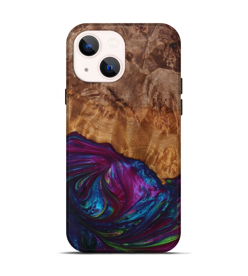 iPhone 13 Wood+Resin Live Edge Phone Case - Naima (Purple, 614566)