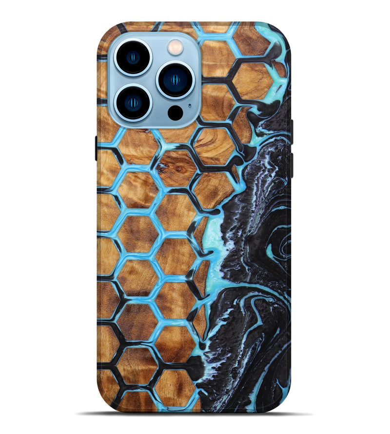 iPhone 14 Pro Max Wood+Resin Live Edge Phone Case - Colt (Pattern, 645802)